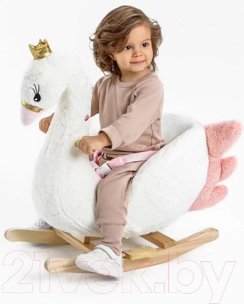 Изображение товара Качалка детская Amarobaby Лебедь / AMARO-28AS-Be (белый)