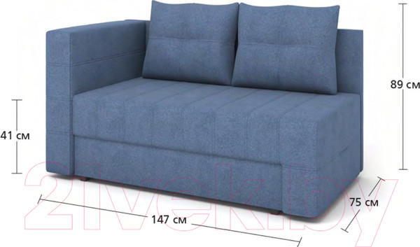 Изображение товара Тахта Rivalli Кинг (Soul Denim синий)