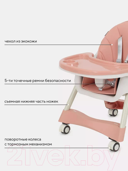 Изображение товара Стульчик для кормления Rant Basic Cookie / RH700 (Pink)