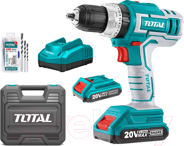 Изображение товара Аккумуляторная дрель-шуруповерт TOTAL TIDLI20031