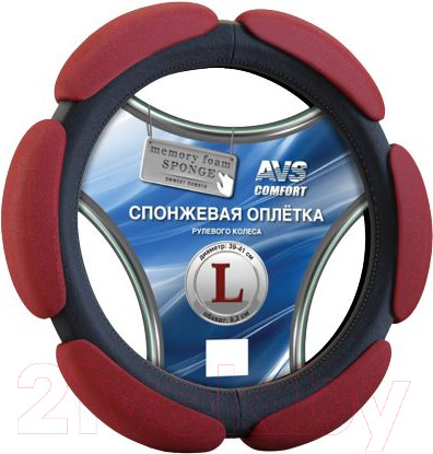 Изображение товара Оплетка на руль AVS SP-426L-RD / A07060S (L, красный)
