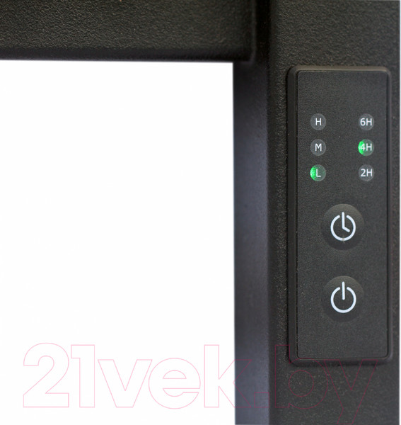 Изображение товара Полотенцесушитель электрический GRANULA Альфа Квадро 50x100 (терморегулятор, черный матовый)