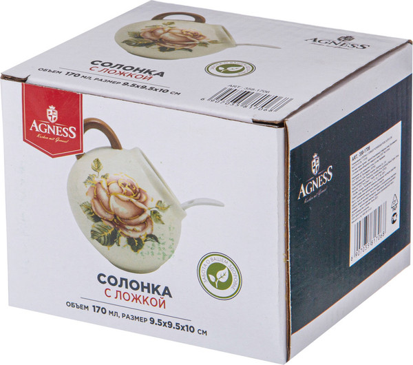 Изображение товара Солонка Agness 358-1706 (с ложкой)