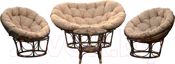 Изображение товара Комплект садовой мебели BiGarden Mamasan Papasan / БГ-3+1-Кор (коричневый)