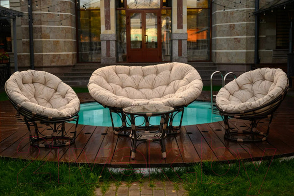 Изображение товара Комплект садовой мебели BiGarden Mamasan Papasan / БГ-3+1-Кор (коричневый)