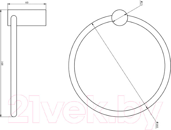 Изображение товара Кольцо для полотенца Haiba HB8404-4