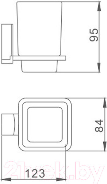 Изображение товара Стакан для зубной щетки и пасты Haiba HB8806