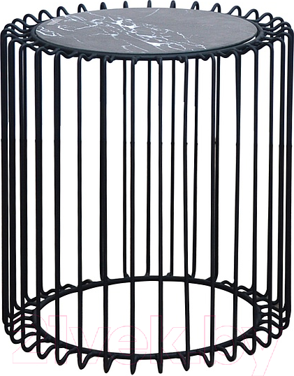 Изображение товара Комплект журнальных столиков Signal Lucca 2 (эффект черного мрамора/черный)