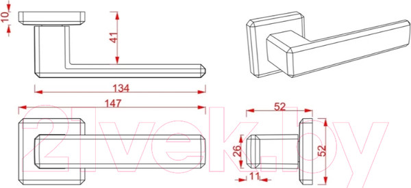 Изображение товара Ручка дверная Cebi Carli МР24 (черный)