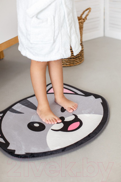 Изображение товара Коврик для ванной Roxy-Kids С эффектом памяти Антискользящий Кот 50x60 / RBMT-003
