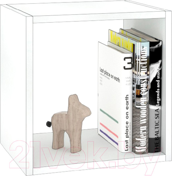 Изображение товара Полка-ячейка Кортекс-мебель Дельта-1 36x36 (белый)