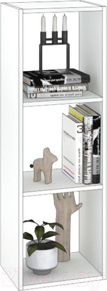 Изображение товара Стеллаж Кортекс-мебель Дельта-3 36x105 (белый)