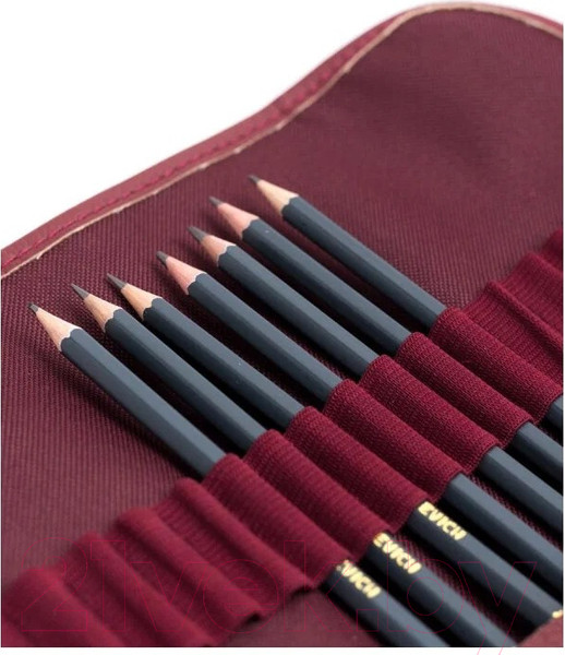 Изображение товара Пенал Малевичъ 195020 (бордовый)