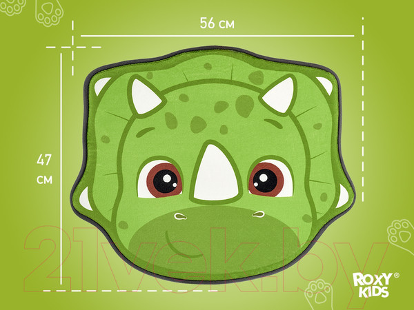 Изображение товара Коврик для ванной Roxy-Kids С эффектом памяти Антискользящий Динозавр 50x60 / RBMT-002