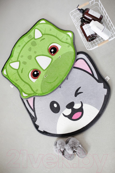 Изображение товара Коврик для ванной Roxy-Kids С эффектом памяти Антискользящий Динозавр 50x60 / RBMT-002