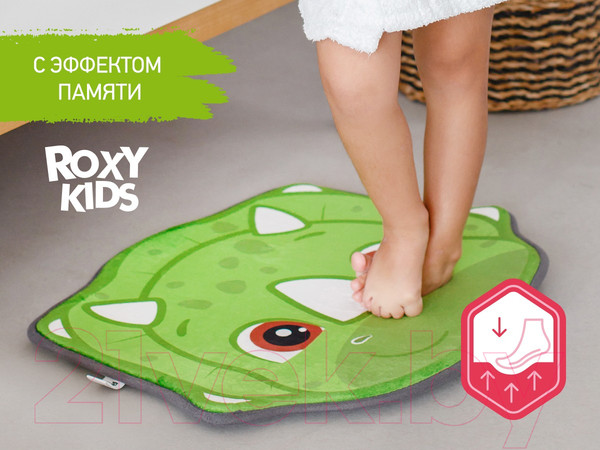 Изображение товара Коврик для ванной Roxy-Kids С эффектом памяти Антискользящий Динозавр 50x60 / RBMT-002