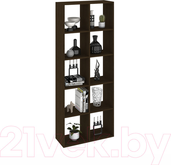 Изображение товара Стеллаж Кортекс-мебель Дельта-10 71x175 (венге)
