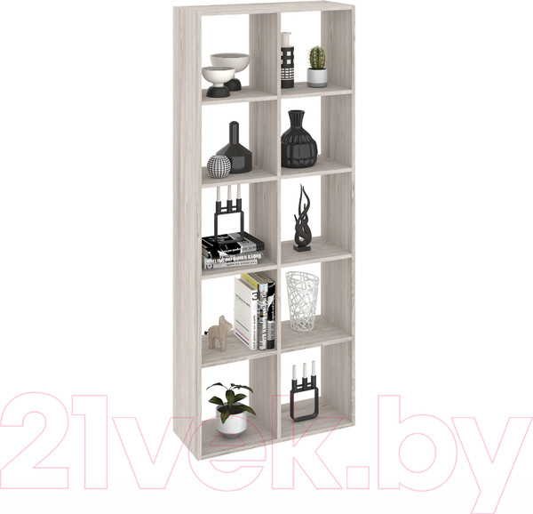 Изображение товара Стеллаж Кортекс-мебель Дельта-10 71x175 (дуб монтерей)