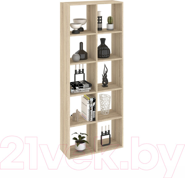 Изображение товара Стеллаж Кортекс-мебель Дельта-10 71x175 (дуб сонома)