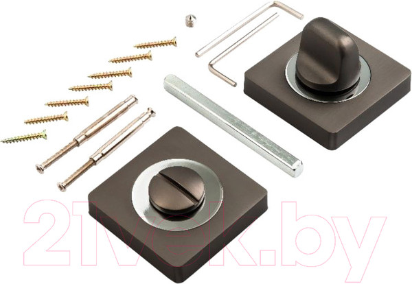 Изображение товара Фиксатор дверной защелки Puerto INBK AL 02 MBN (матовый черный никель)