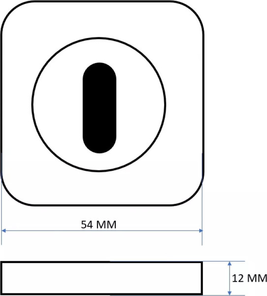 Изображение товара Накладка под сувальдный ключ Puerto INOB AL 02 SN/NP (никель матовый/никель блестящий)