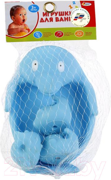 Изображение товара Набор игрушек для ванной Капитошка Дельфин и дельфинята / B1326953-R