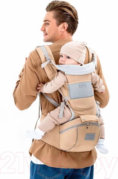 Изображение товара Эрго-рюкзак Amarobaby Carry / AB22-30CARRY/03 (бежевый)