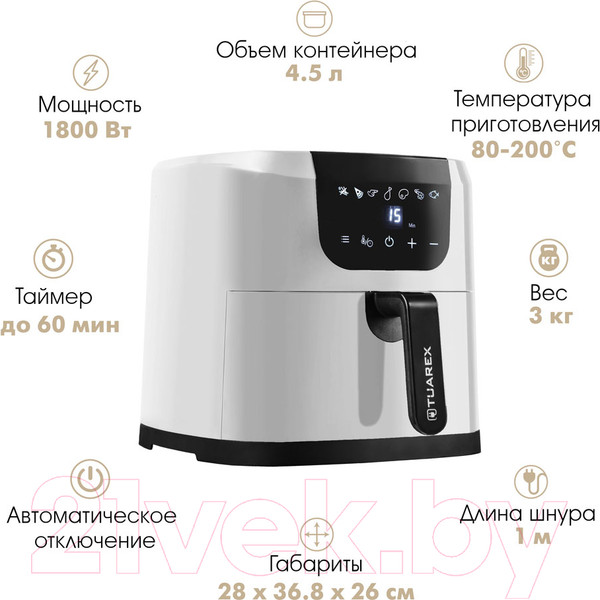 Изображение товара Аэрогриль Tuarex AG-3002 (белый)