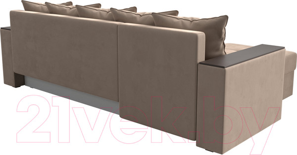 Изображение товара Диван угловой Лига Диванов Дубай лайт левый (велюр бежевый)