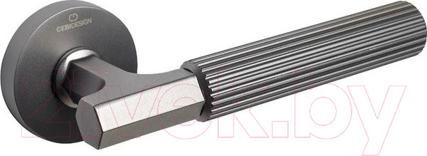 Изображение товара Ручка дверная Cebi Mood Striped МР27 (в полоску, никель черный матовый)