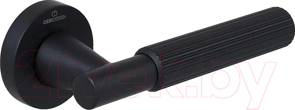 Изображение товара Ручка дверная Cebi Soho Striped МР24 (в полоску, черный)
