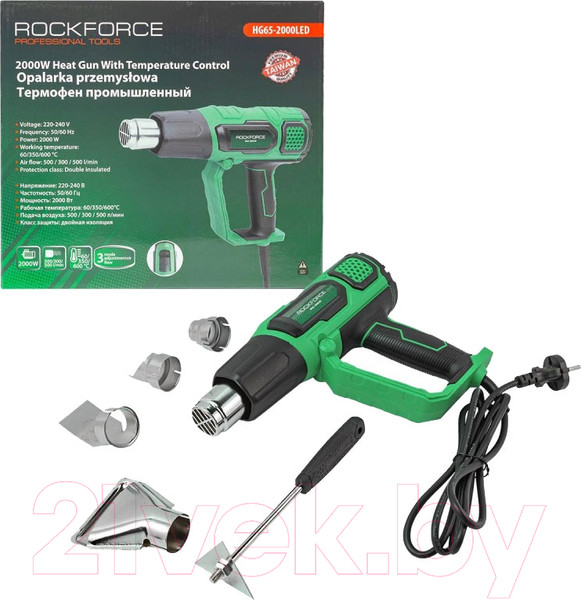 Изображение товара Строительный фен RockForce RF-HG65-2000LED(52351)