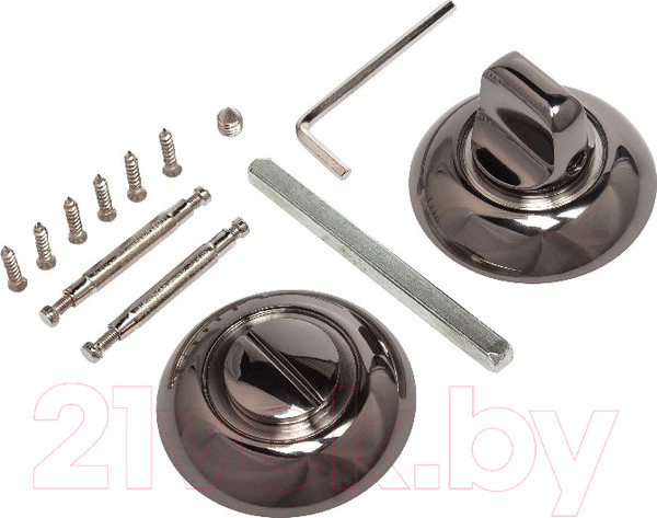 Изображение товара Фиксатор дверной защелки Puerto INBK AL 08 BN/SN (черный никель/никель матовый)