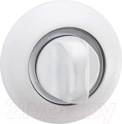 Изображение товара Фиксатор дверной защелки Puerto INBK AL 08 MSW/CP (матовый супер белый/хром блестящий)