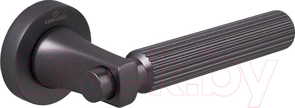 Изображение товара Ручка дверная Cebi Joon Striped МР27 (в полоску, черный матовый никель)