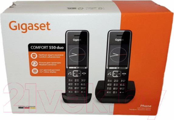 Изображение товара Беспроводной телефон Gigaset 550 Duo Rus / L36852-H3001-S304 (черный)