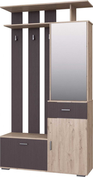 Изображение товара Секция в прихожую Bravo Мебель Имидж №1 (дуб бонифаций/вольфрам)
