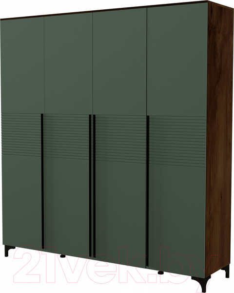 Изображение товара Шкаф Bravo Мебель Брента ШР-4 (таксус/лак оливковый)