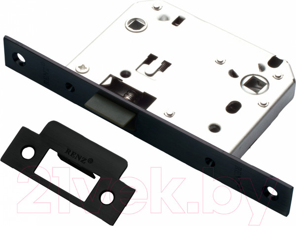 Изображение товара Защелка врезная Ренц INLB 2070 plastic Black с пластиковым язычком (черный)