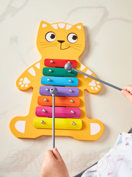 Изображение товара Музыкальная игрушка Десятое королевство Металлофон Котик 7 нот / 02358