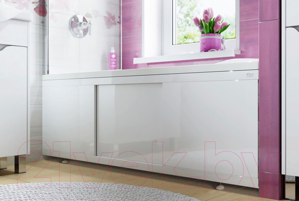 Изображение товара Экран для ванны Alavann Купе Crystal 150 (белый)