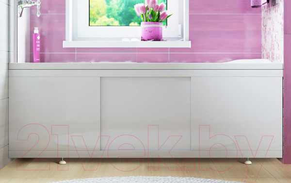 Изображение товара Экран для ванны Alavann Купе Crystal 150 (белый)