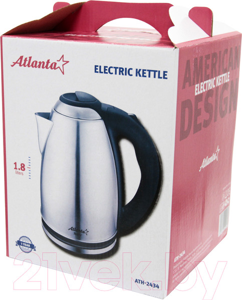 Изображение товара Электрочайник Atlanta АТН-2434 (черный)