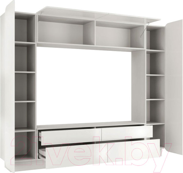 Изображение товара Стенка Олмеко Лаванда-2 (белый глянец)