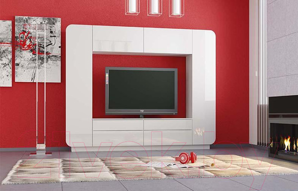 Изображение товара Стенка Олмеко Лаванда-2 (белый глянец)