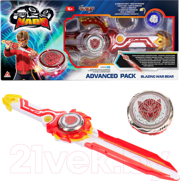 Изображение товара Игрушка детская Infinity Nado Волчок Эпик Лончер Адвансд Blazing Bear / 40603