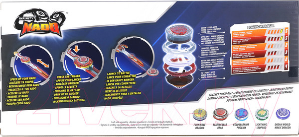 Изображение товара Игрушка детская Infinity Nado Волчок Эпик Лончер Адвансд Blazing Bear / 40603