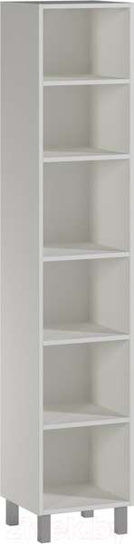 Изображение товара Шкаф с зеркалом для ванной Genesis Мебель 36x34x185 с зеркалом (белый)