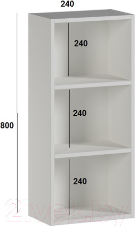Изображение товара Шкаф для ванной Genesis Мебель 240 (белый)