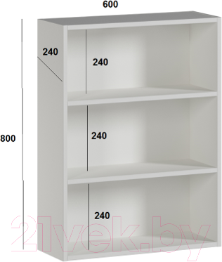 Изображение товара Шкаф для ванной Genesis Мебель 600 (белый)